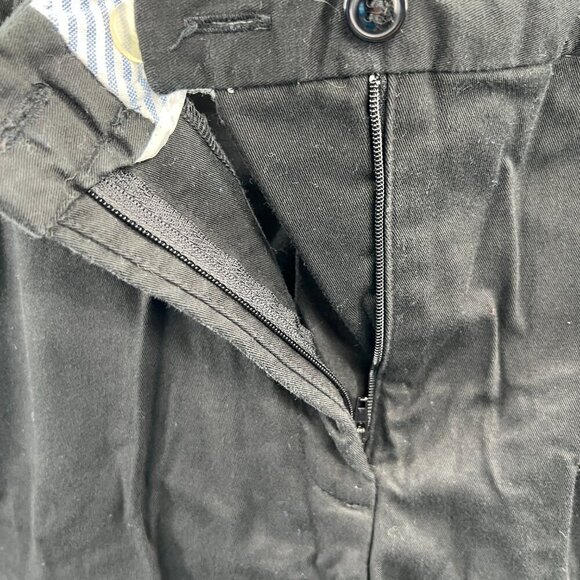 C B Casuals Womens Chino Shorts 10‎ Black High Rise Pockets Flat Front Stretch - Picture 4 of 12